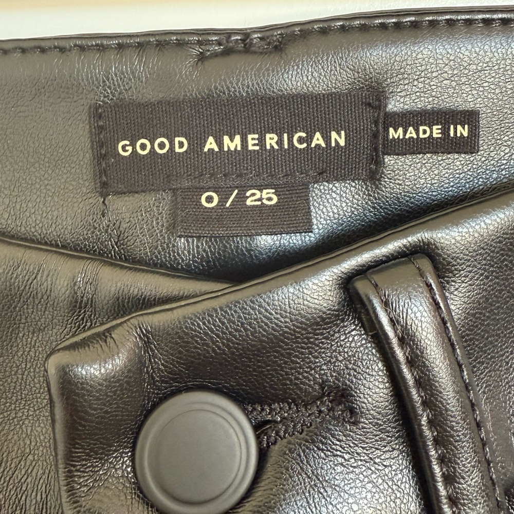 Good American Good Icon Faux Leather Pants Size 0 - Picture 5 of 7